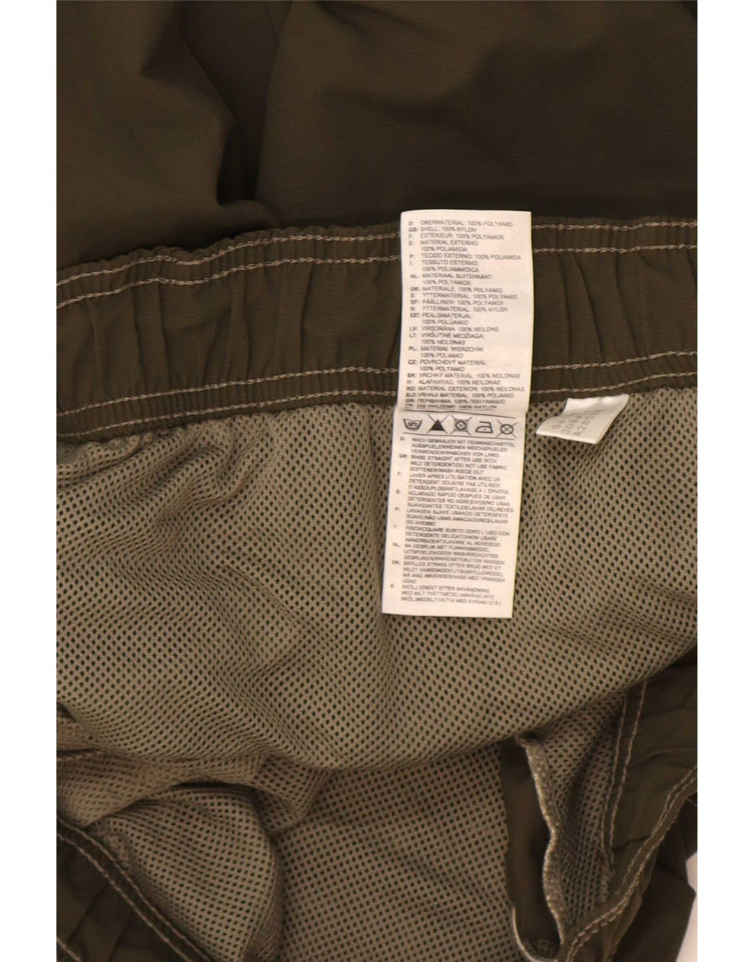 Adidas Mens Graphic Swimming Shorts Small Khaki Polyamide