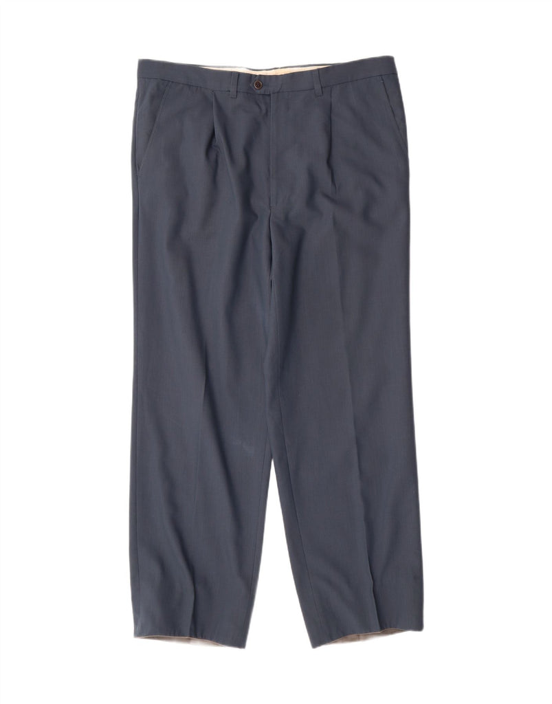 VALENTINO Mens 2 Button 2 Piece Suit IT 48 Medium W36 L28 Blue Virgin Wool Vintage Valentino and Second-Hand Valentino from Messina Hembry 