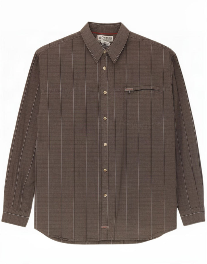 Columbia Mens Shirt 2XL Grey Check Cotton