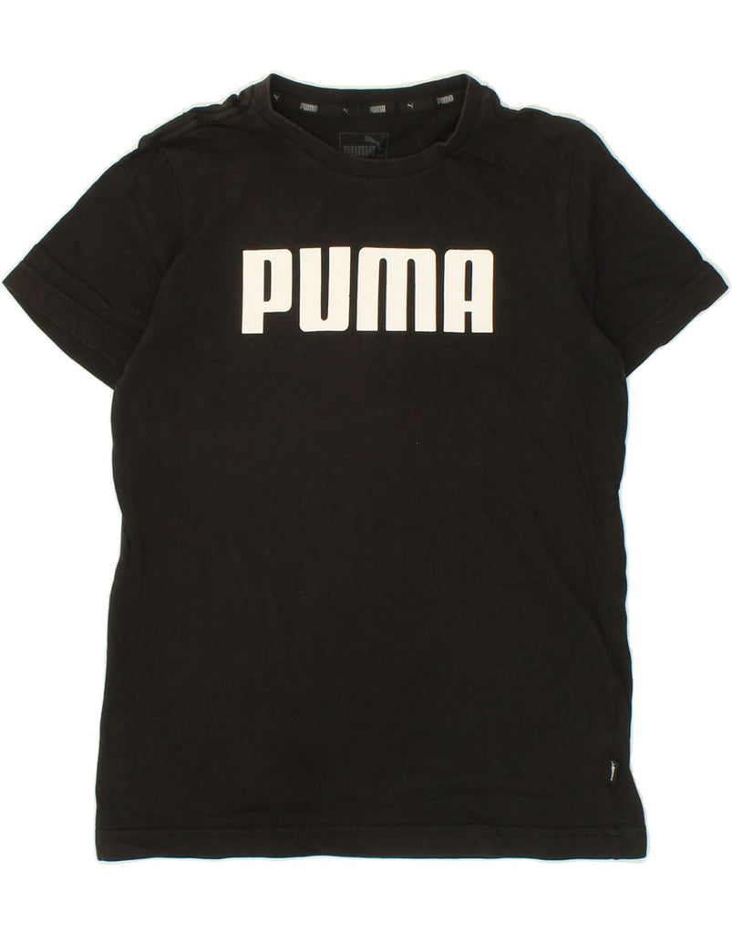 PUMA Boys Graphic T-Shirt Top 11-12 Years Black Vintage Puma and Second-Hand Puma from Messina Hembry 