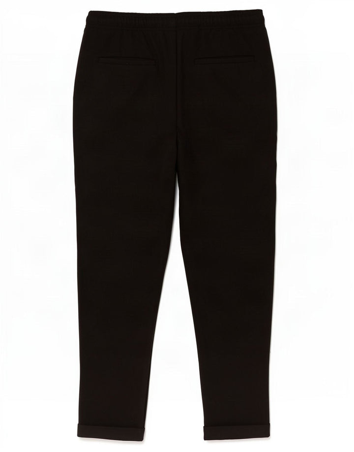 Zara Mens Slim Cropped Trousers Medium W32 L26 Black Polyester