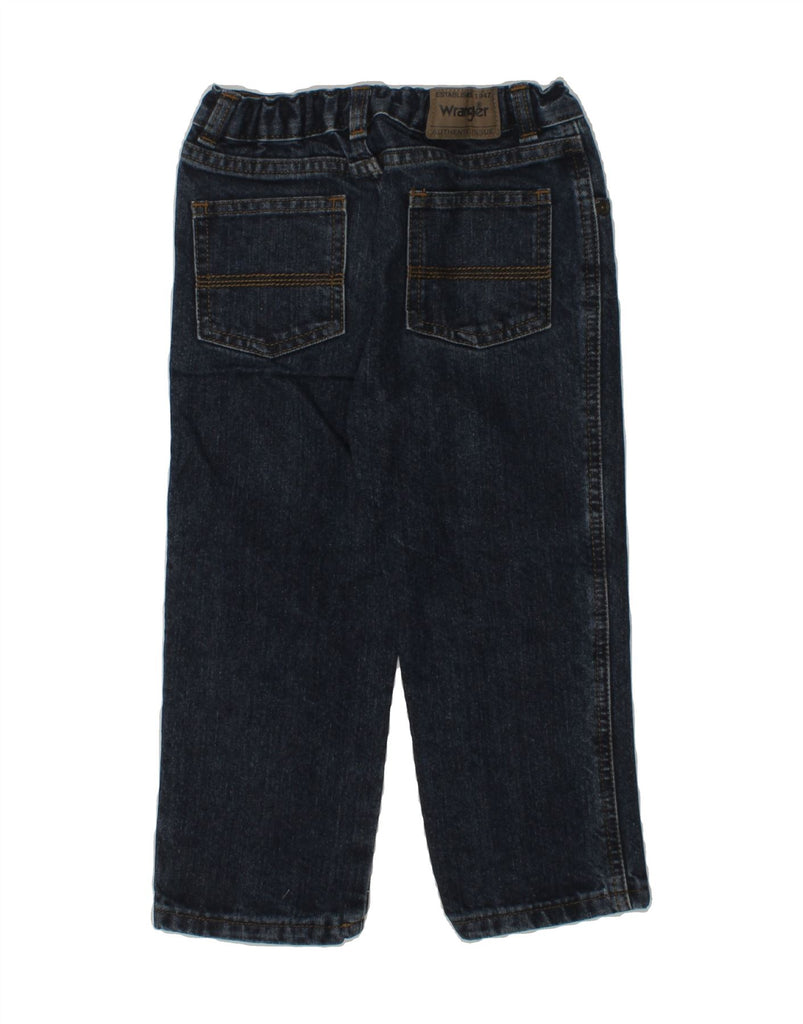 WRANGLER Boys Straight Jeans 3-4 Years W20 L14  Navy Blue Cotton | Vintage Wrangler | Thrift | Second-Hand Wrangler | Used Clothing | Messina Hembry 