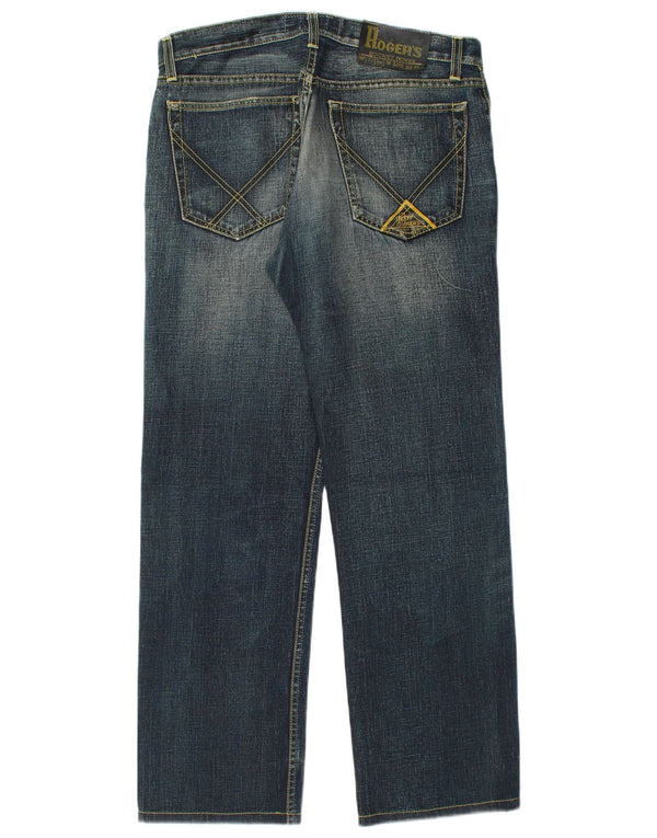 ROY ROGERS Mens Straight Jeans W32 L30 Blue Cotton
