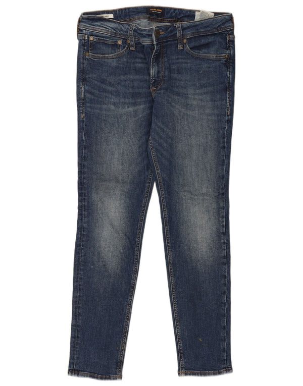 Jack & Jones Mens Liam Skinny Jeans W32 L30 Blue Cotton