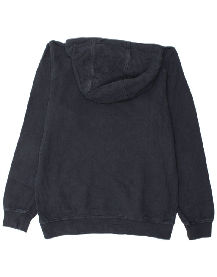 Helly Hansen Mens Graphic Hoodie Jumper Medium Navy Blue Cotton