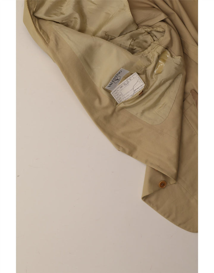 VALENTINO Mens 3 Button Blazer Jacket IT 54 2XL Beige Cotton Vintage Valentino and Second-Hand Valentino from Messina Hembry 