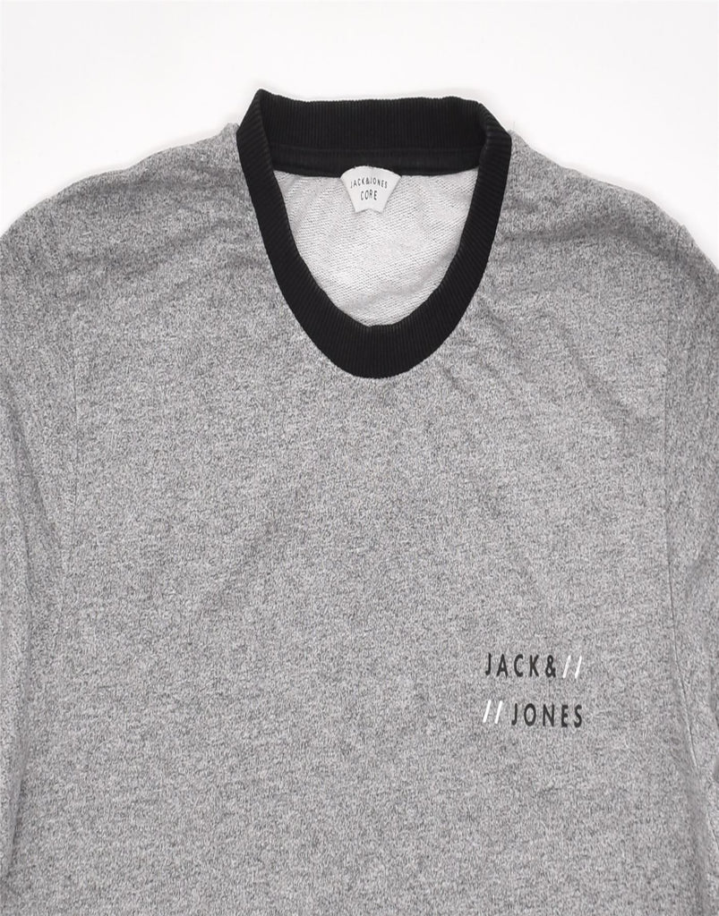 JACK & JONES Mens Sweatshirt Jumper Medium Grey Cotton | Vintage | Thrift | Second-Hand | Used Clothing | Messina Hembry 