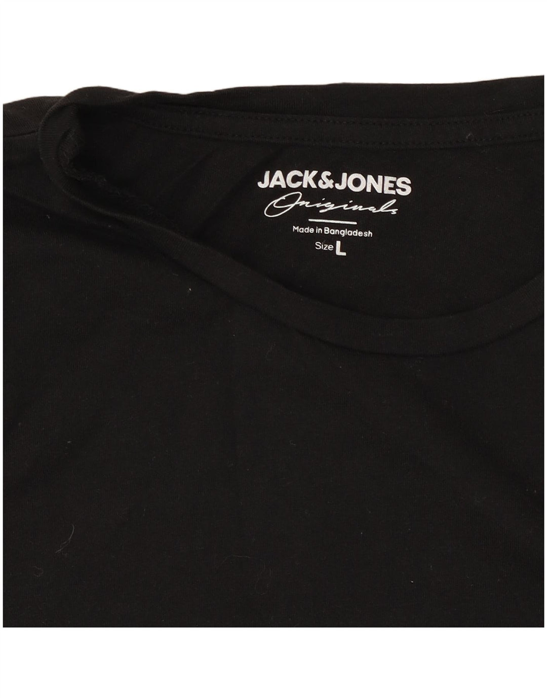 Jack & Jones Mens T-Shirt Top Large Black