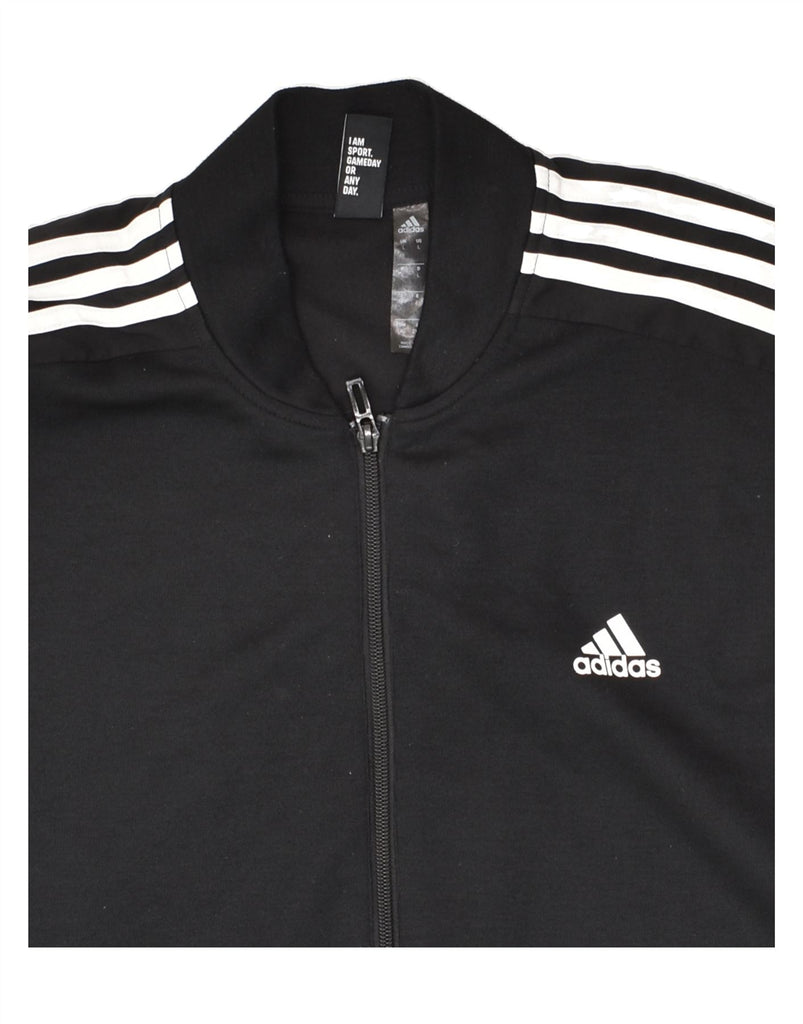 ADIDAS Mens Tracksuit Top Jacket Large Black Polyester | Vintage Adidas | Thrift | Second-Hand Adidas | Used Clothing | Messina Hembry 