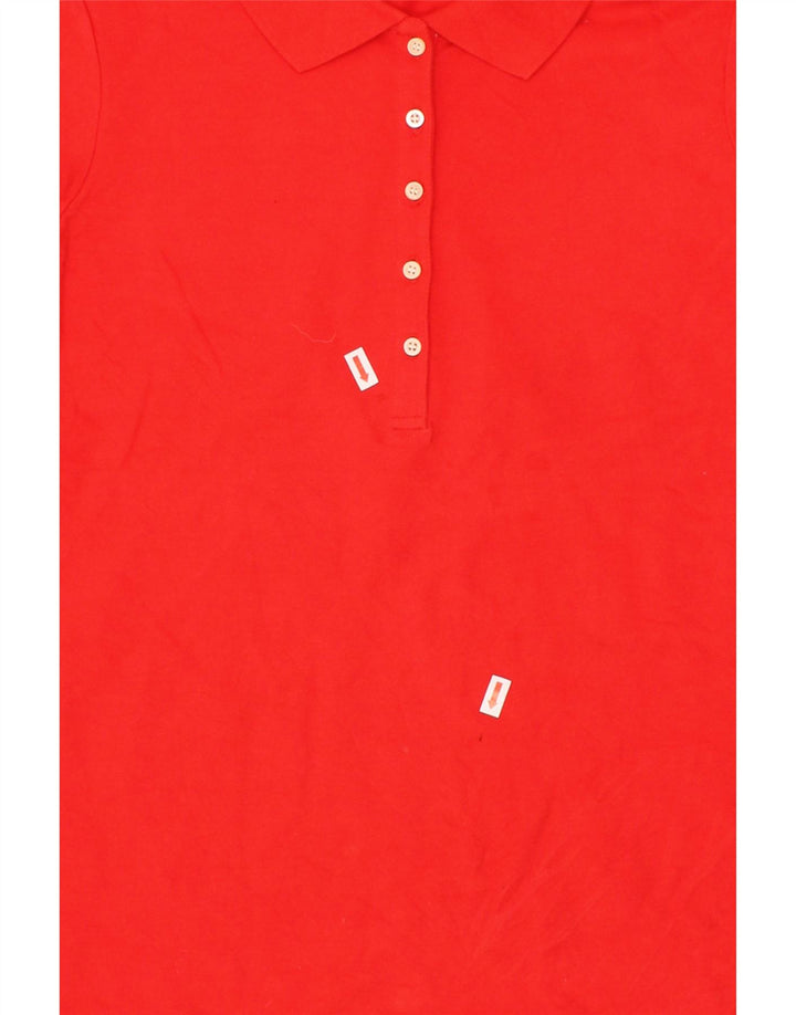 IZOD Womens Polo Shirt UK 10 Small Red Cotton Vintage Izod and Second-Hand Izod from Messina Hembry 