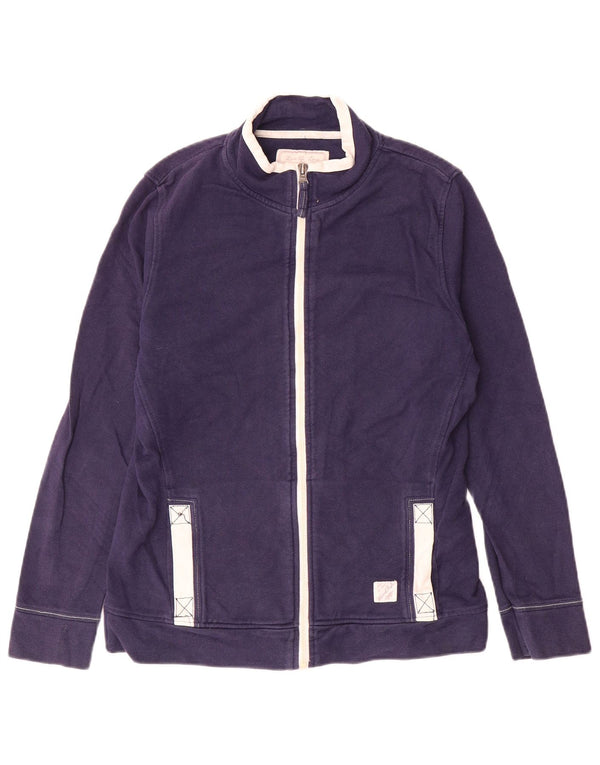 Weird Fish Womens Tracksuit Top Jacket UK 10 Small Navy Blue Colourblock
