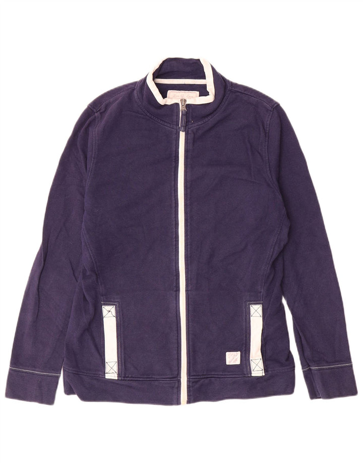 Weird Fish Womens Tracksuit Top Jacket UK 10 Small Navy Blue Colourblock