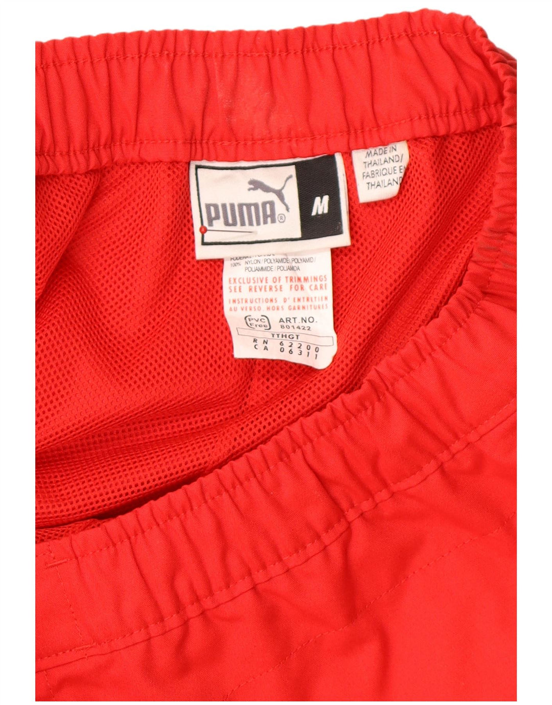 PUMA Mens Straight Cargo Trousers Medium W32 L32 Red Polyester Sports