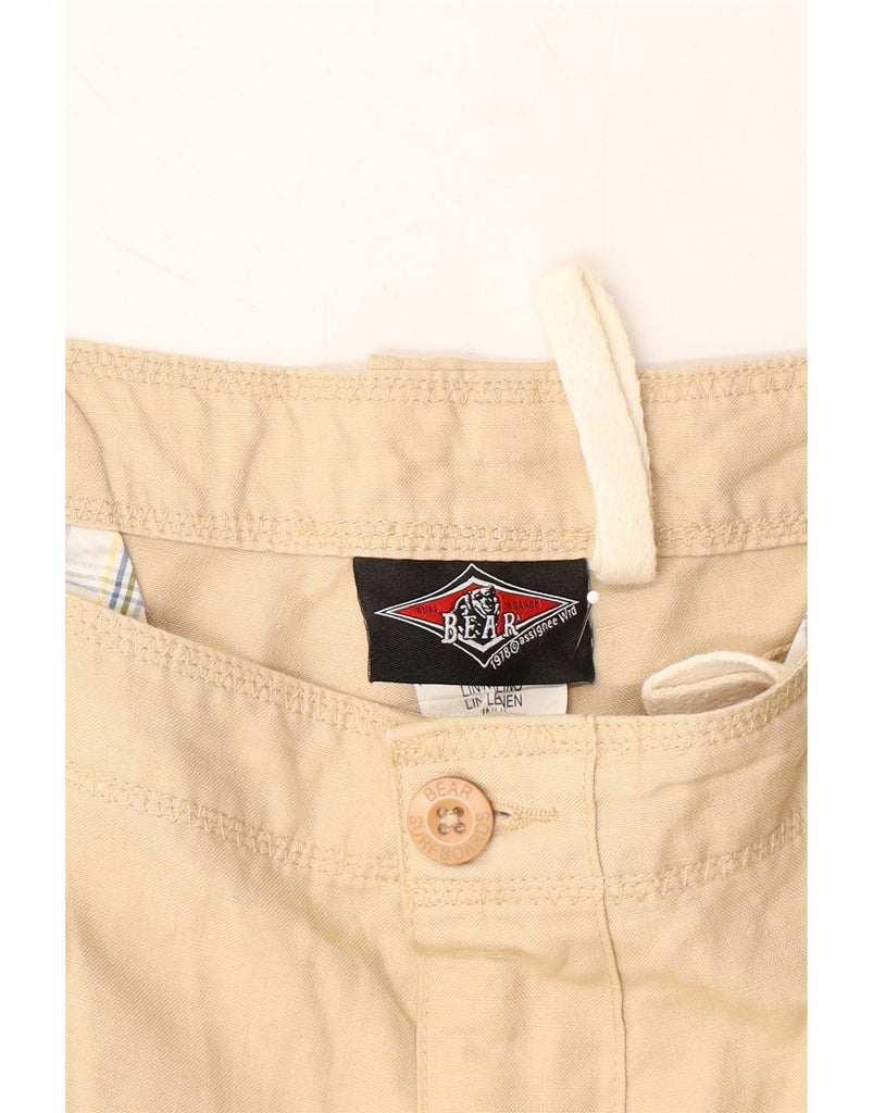 BEAR Mens Straight Cargo Trousers W40 L32 Beige Cotton Vintage Bear and Second-Hand Bear from Messina Hembry 
