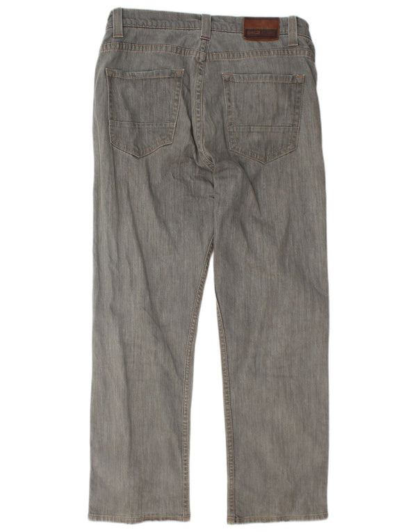 Marks & Spencer Mens Blue Harbour Straight Jeans W34 L29 Grey Cotton