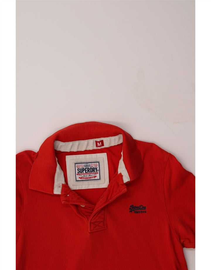 SUPERDRY Mens Polo Shirt Medium Red Cotton Vintage Superdry and Second-Hand Superdry from Messina Hembry 