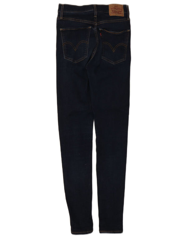 Levi's Womens Mile High Super Skinny Jeans W27 L30 Navy Blue Cotton