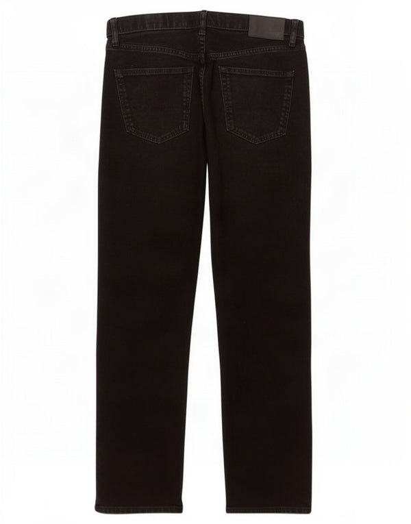 Marks & Spencer Mens Regular Straight Jeans W34 L31 Black Cotton
