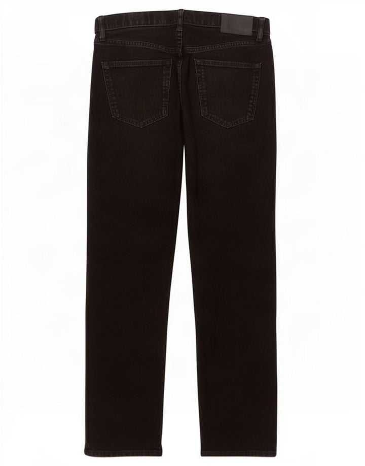 Marks & Spencer Mens Regular Straight Jeans W34 L31 Black Cotton