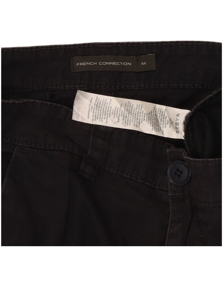 French Connection Mens Straight Cargo Trousers Medium W32 L31 Black Cotton