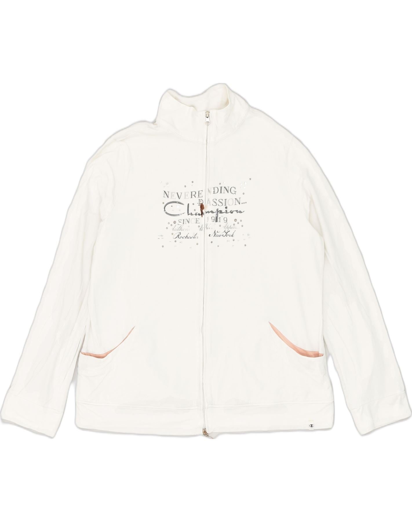 Champion white store jacket womens