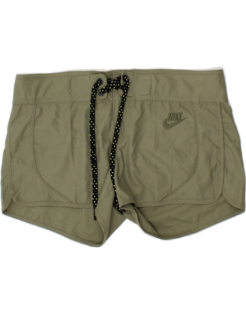 NIKE Womens Sport Shorts UK 14 Large  Khaki Polyester Vintage Nike and Second-Hand Nike from Messina Hembry 