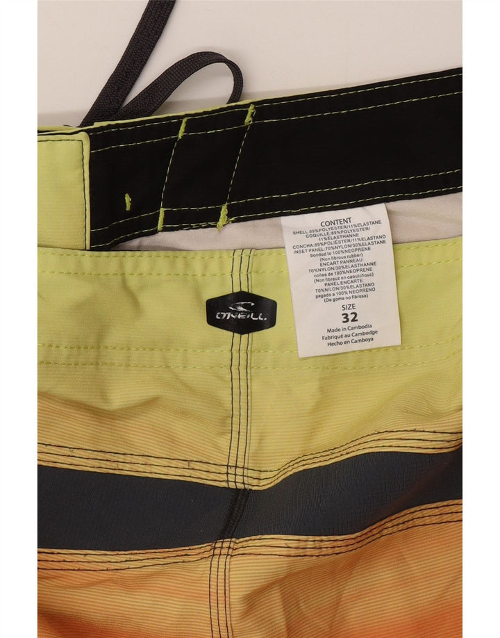 O'NEILL Mens Swimming Shorts Medium  Multicoloured Striped Polyester