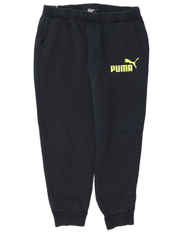 PUMA Mens Tracksuit Trousers Joggers XL  Navy Blue Cotton