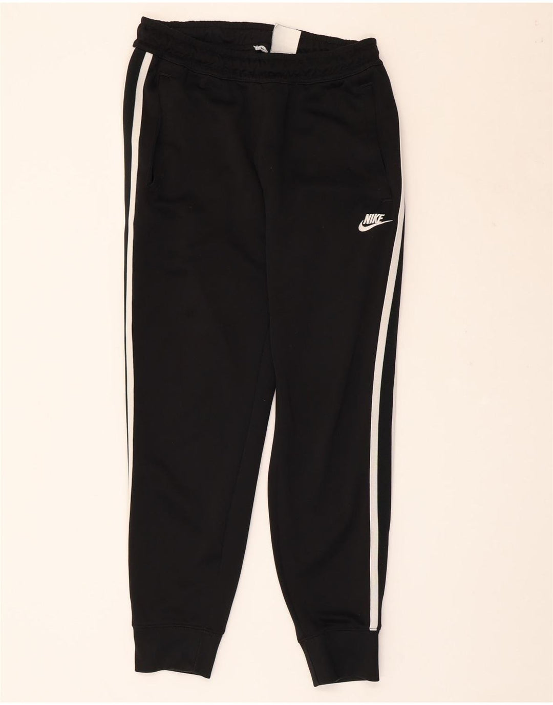 NIKE Mens Tracksuit Trousers Joggers Small  Black Polyester
