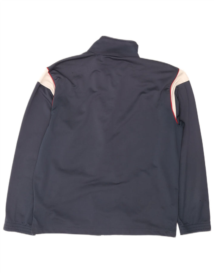 Diadora Mens Tracksuit Top Jacket UK 40 Medium Navy Blue Colourblock