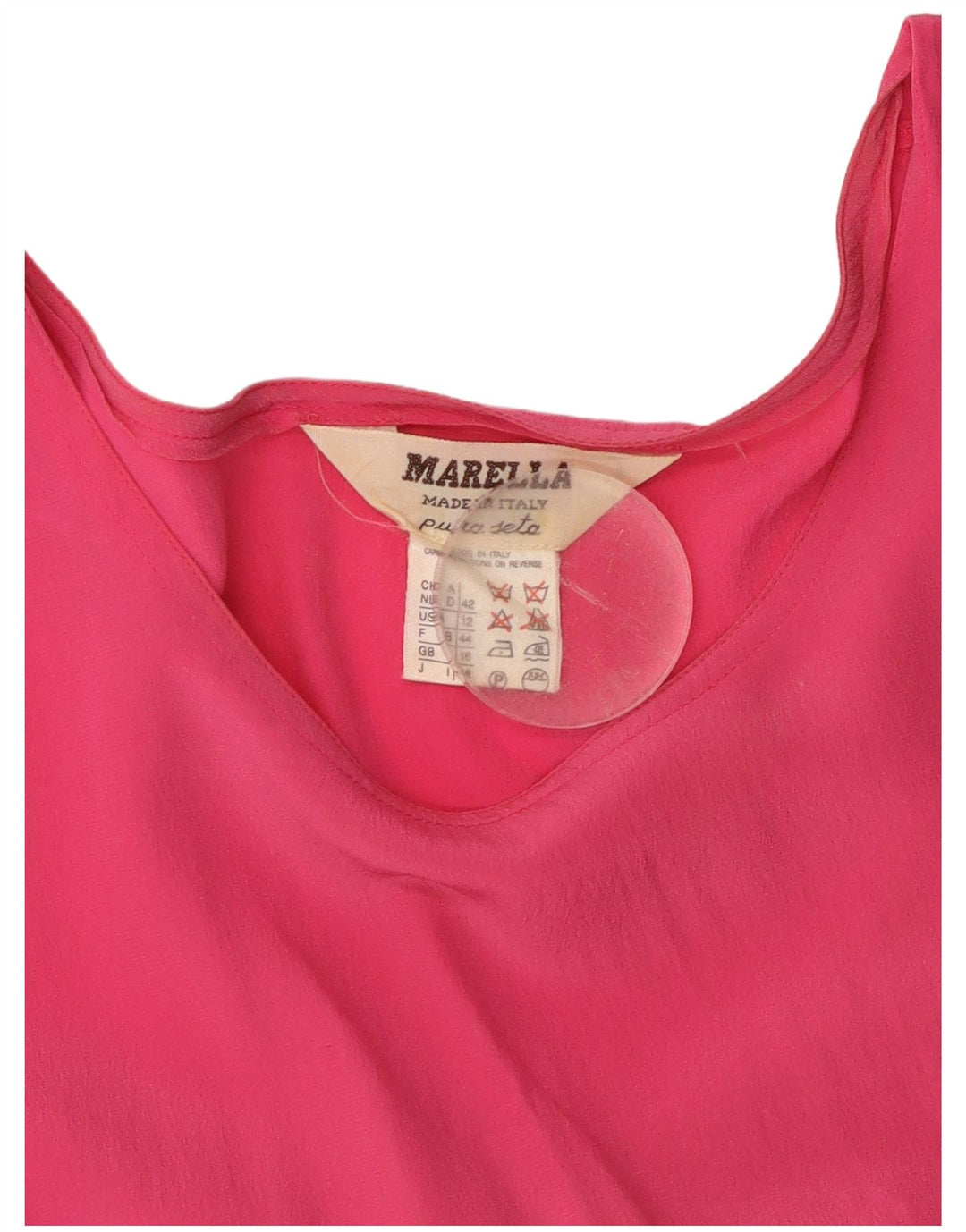 MARELLA Womens Blouse Top UK 16 Large Pink Silk