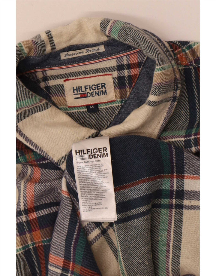 Tommy Hilfiger Mens Flannel Shirt Medium Multicoloured Check Cotton