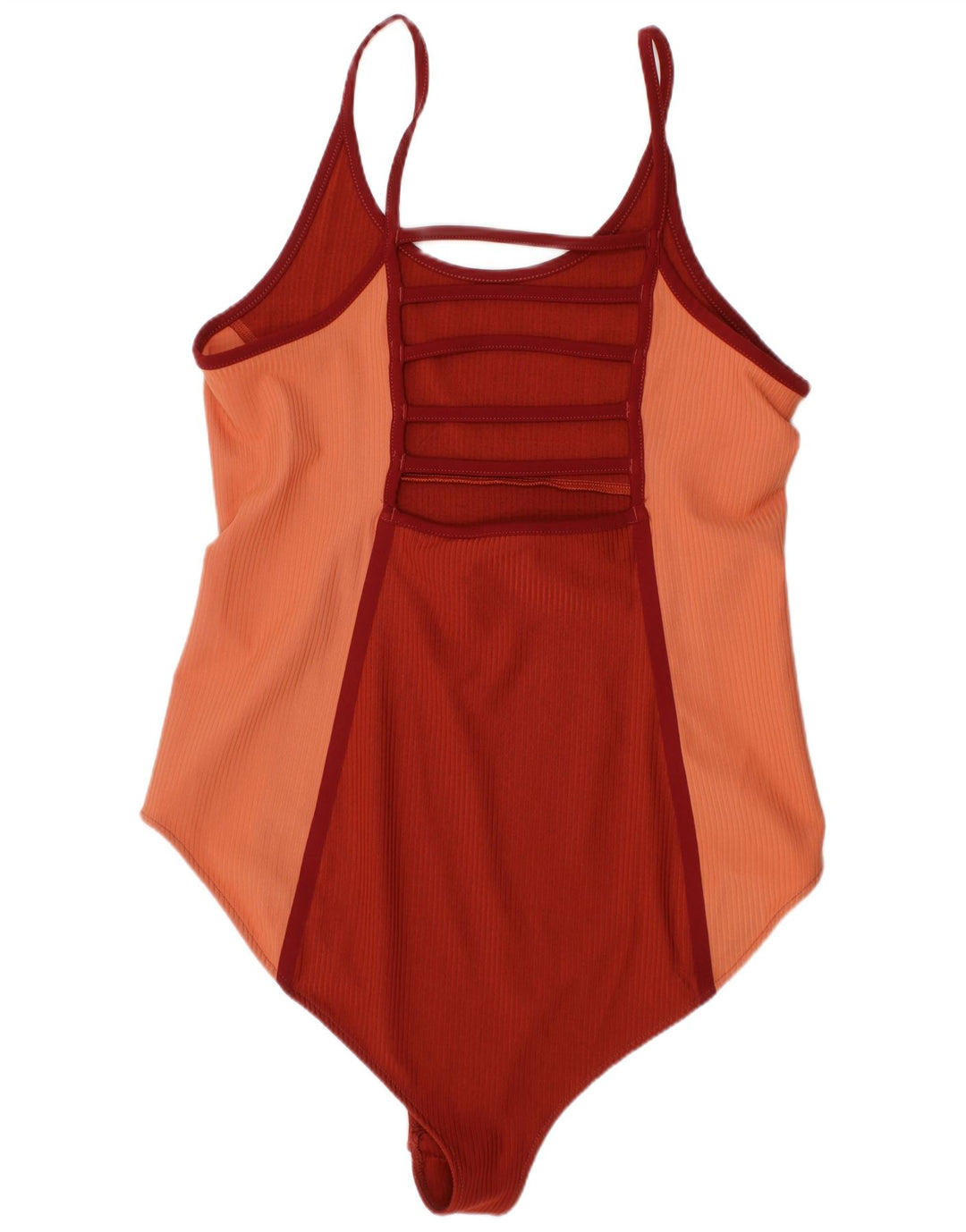 Puma Womens Swimwear Medium Orange Colourblock Polyester Sports