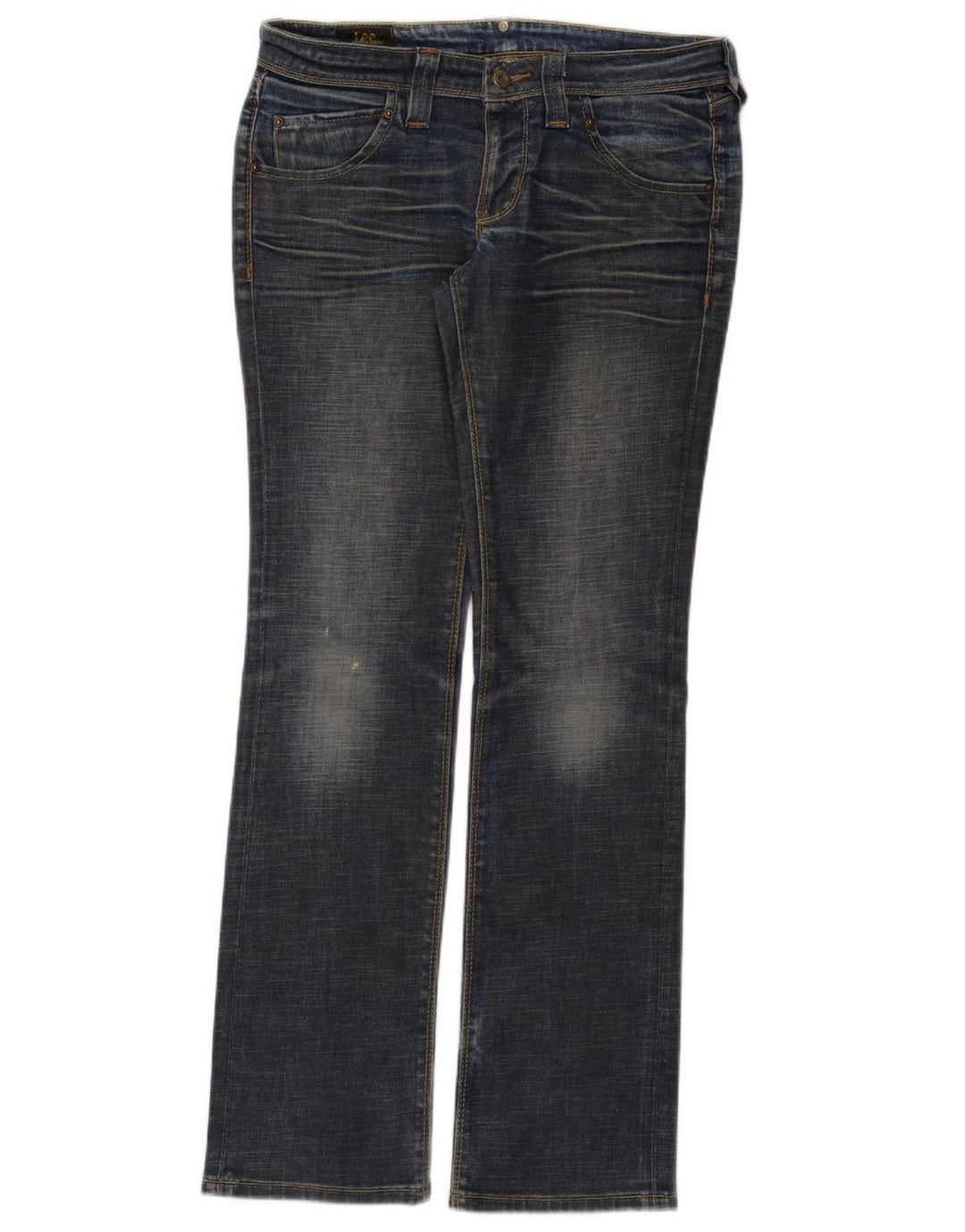 LEE Womens Maddox Straight Jeans W31 L33 Blue Cotton