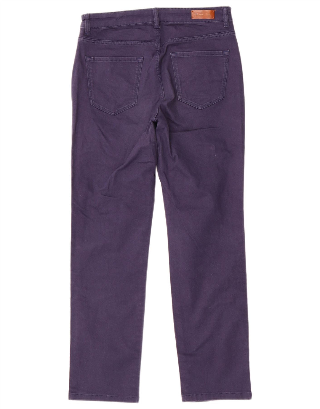 Massimo Dutti Womens Slim Casual Trousers W26 L26 Navy Blue
