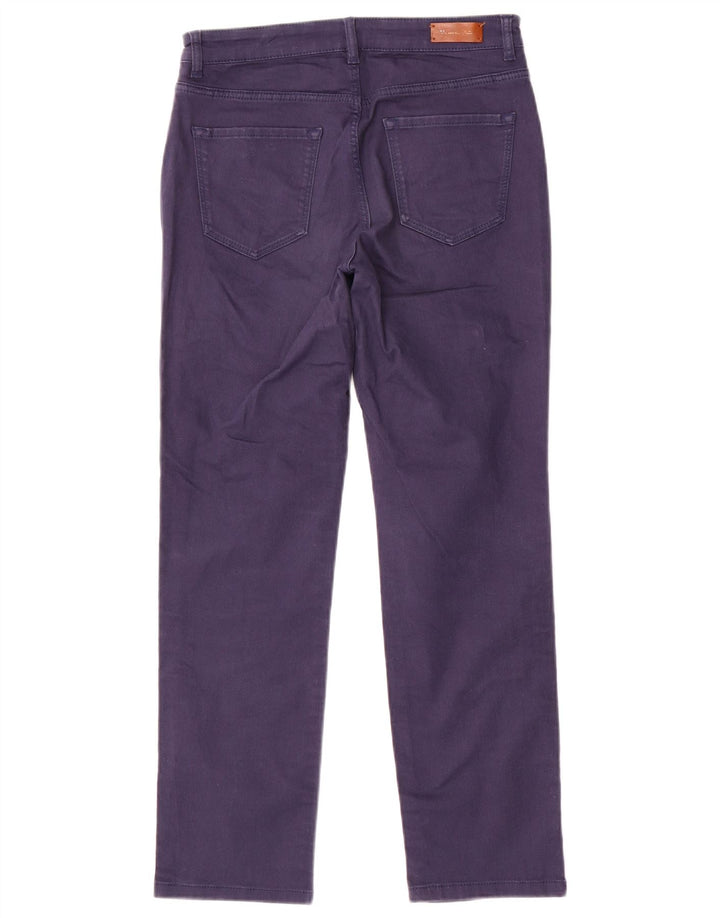 Massimo Dutti Womens Slim Casual Trousers W26 L26 Navy Blue