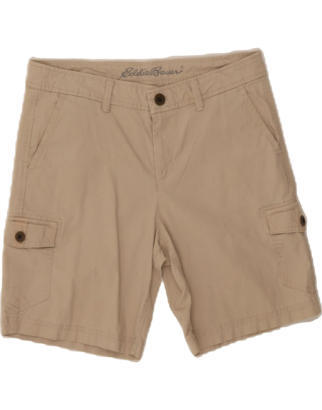 EDDIE BAUER Womens Cargo Shorts US 8 Medium W30 Beige Cotton Vintage Eddie Bauer and Second-Hand Eddie Bauer from Messina Hembry 