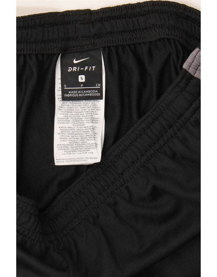 Nike Mens Dri Fit Tracksuit Trousers Small  Black Colourblock Polyester