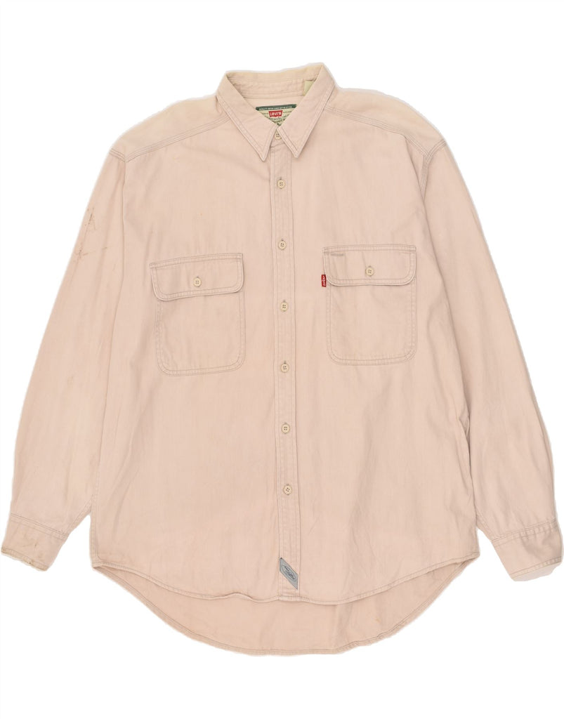 LEVI'S Mens Shirt XL Beige Cotton | Vintage Levi's | Thrift | Second-Hand Levi's | Used Clothing | Messina Hembry 