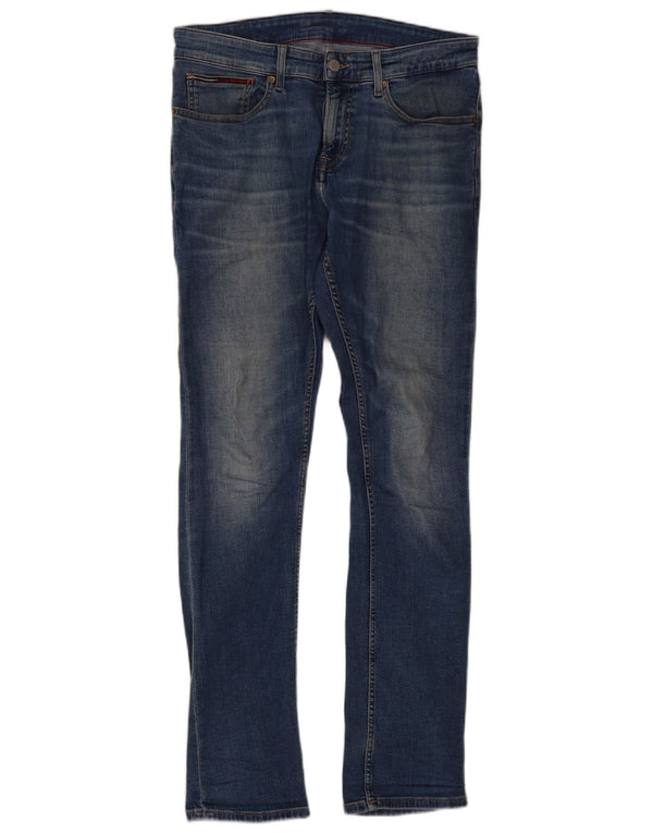 Tommy Hilfiger Womens Scanton Slim Jeans W32 L34 Blue Cotton