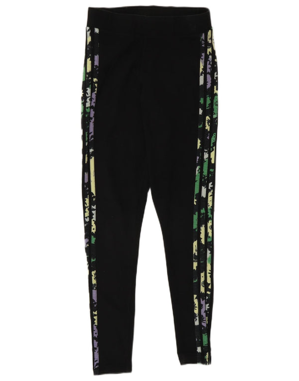 Adidas Womens Leggings UK 10 Small Black Cotton