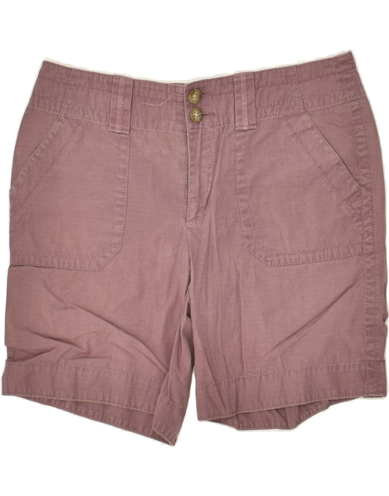 EDDIE BAUER Womens Chino Shorts US 8 Medium W30 Maroon Cotton | Vintage Eddie Bauer | Thrift | Second-Hand Eddie Bauer | Used Clothing | Messina Hembry 