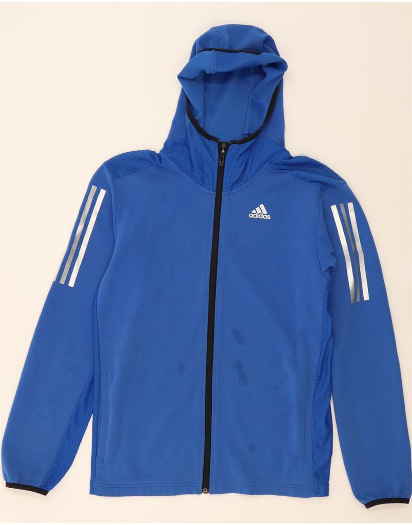 ADIDAS Mens Climacool Zip Hoodie Sweater Medium Blue Polyester Vintage Adidas and Second-Hand Adidas from Messina Hembry 