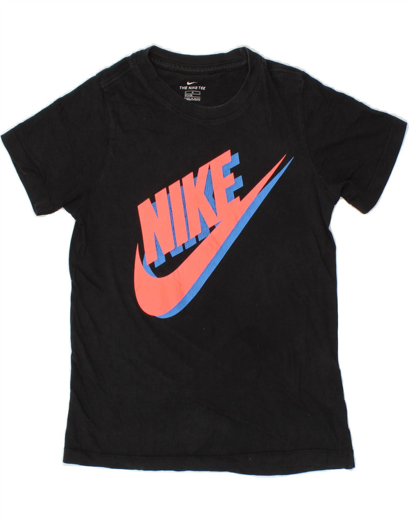 NIKE Girls Graphic T-Shirt Top 10-11 Years Medium Black Cotton Vintage Nike and Second-Hand Nike from Messina Hembry 