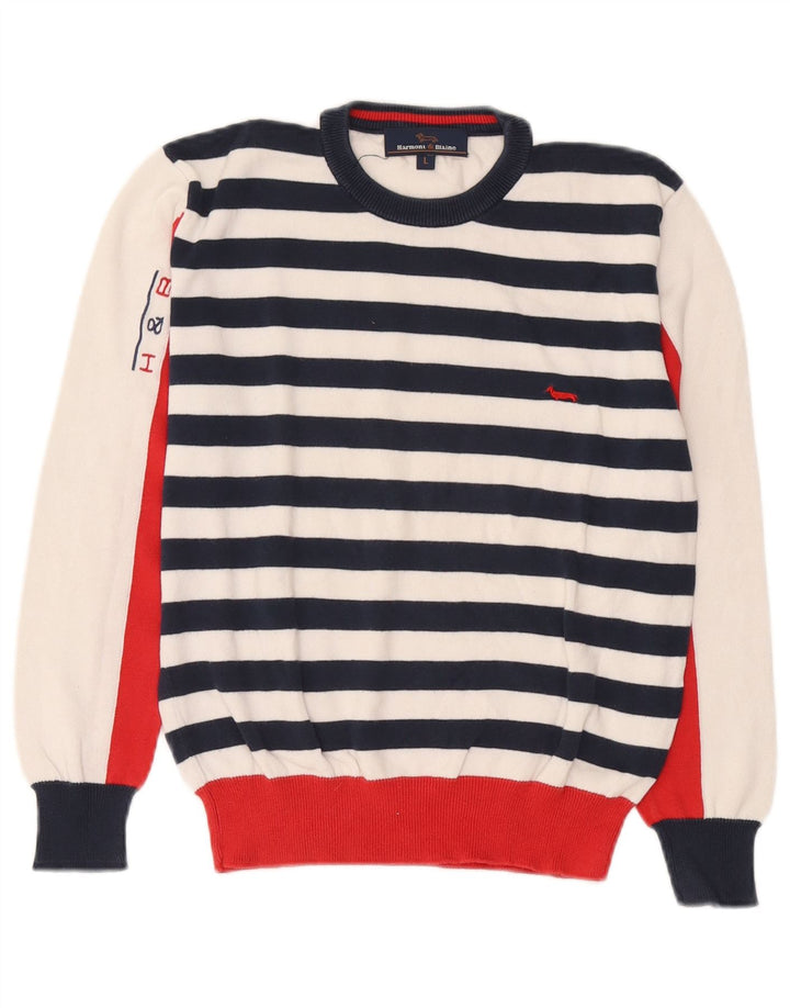 Harmont & Blaine Womens Crew Neck Jumper Sweater UK 14 Large Multicoloured