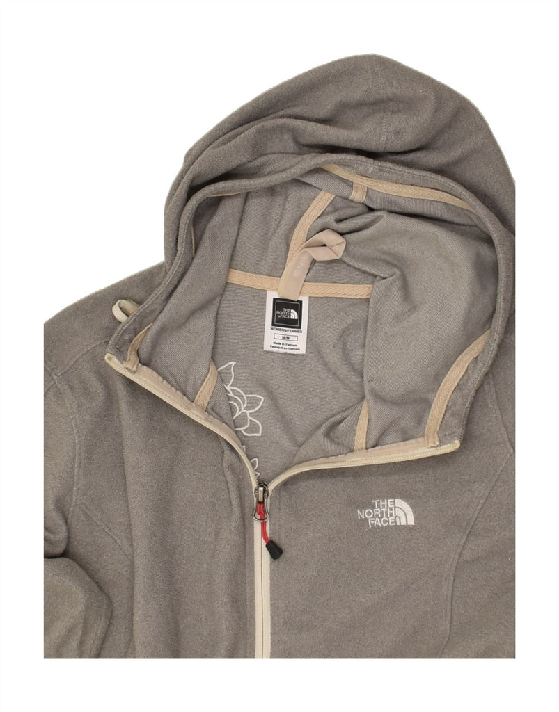 THE NORTH FACE Womens Graphic Zip Hoodie Sweater UK 14 Medium Grey Floral | Vintage The North Face | Thrift | Second-Hand The North Face | Used Clothing | Messina Hembry 