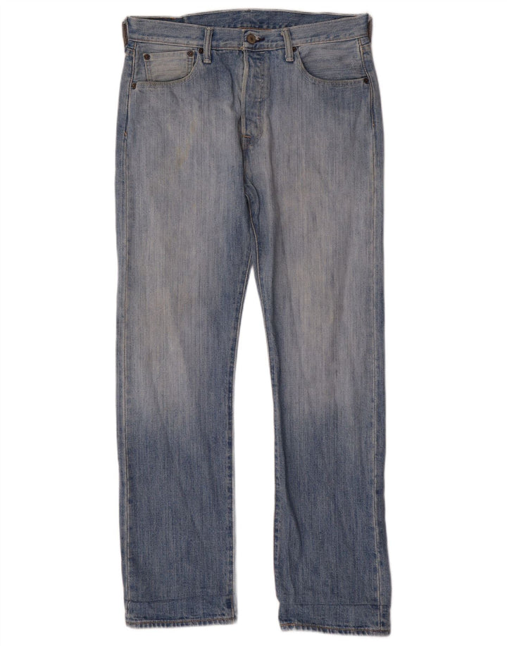 Levi's Mens 501 Straight Jeans W32 L32 Blue Cotton