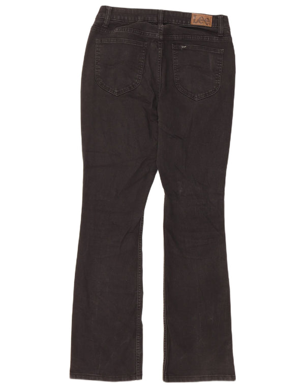 Lee Womens Mid Rise Regular Fit Bootcut Jeans US 8 Medium W28 L29 Black