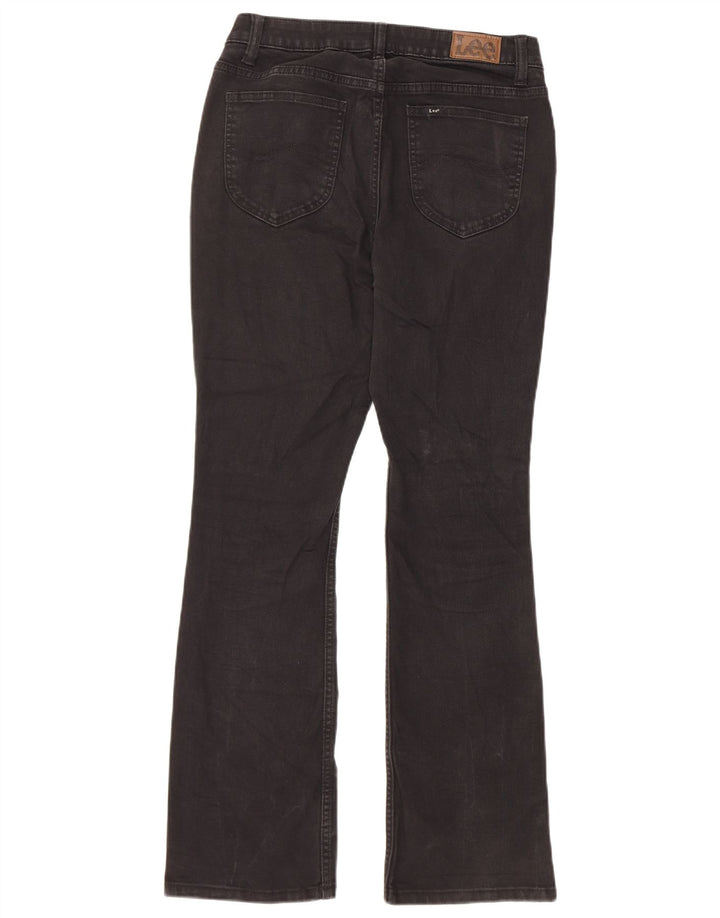 Lee Womens Mid Rise Regular Fit Bootcut Jeans US 8 Medium W28 L29 Black