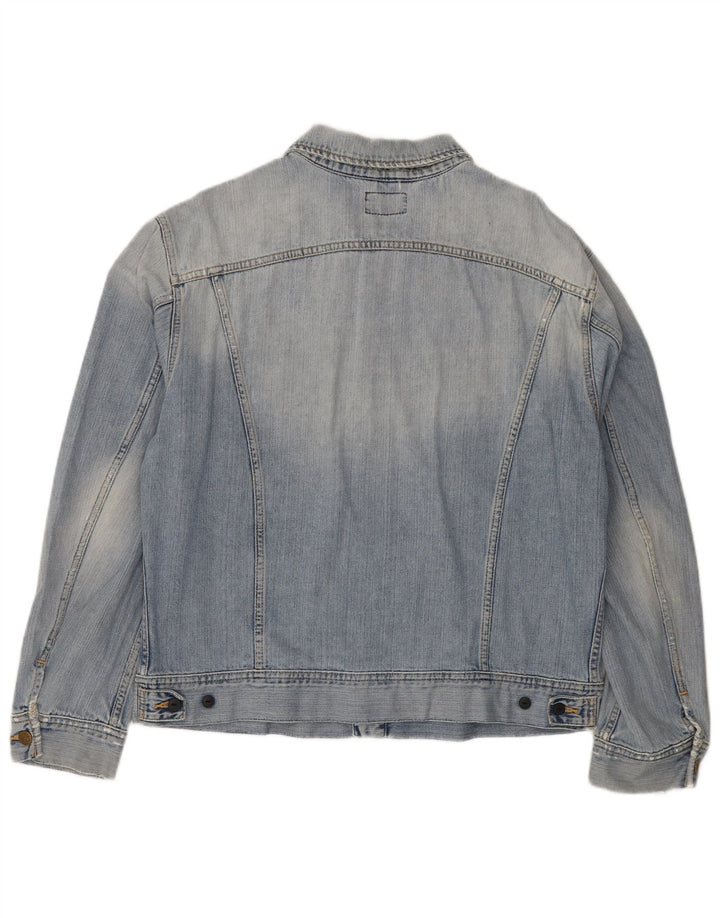 LEE Mens Denim Jacket UK 44 2XL Blue Cotton